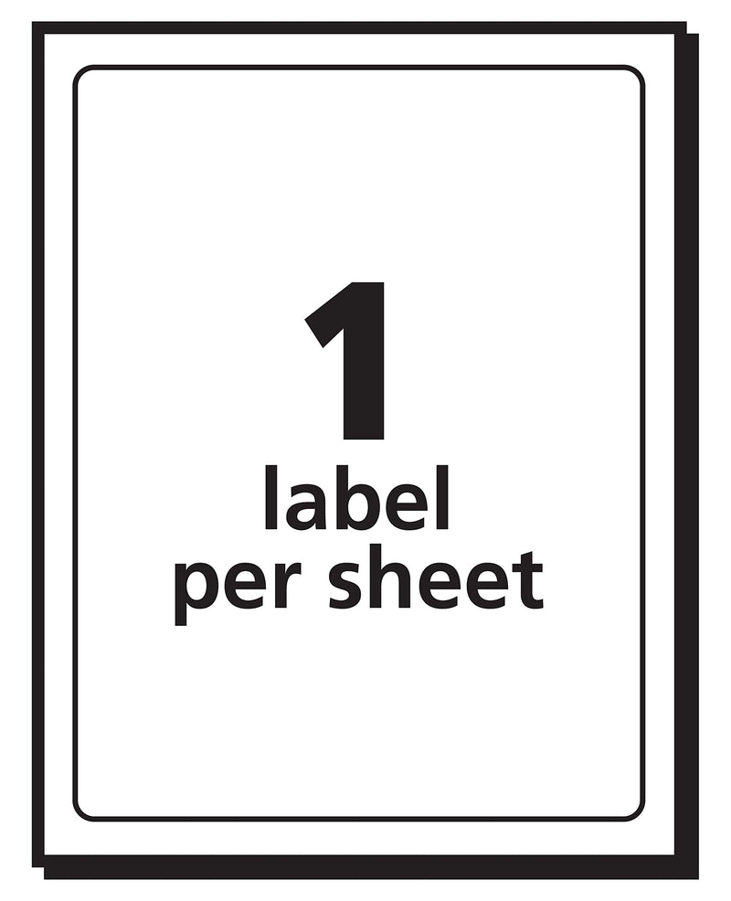 AVERY Removable Print or Write 4" x 6" Labels -- Great for Home Organization Projects, Pack of 40 White Labels (5454) 40 Labels