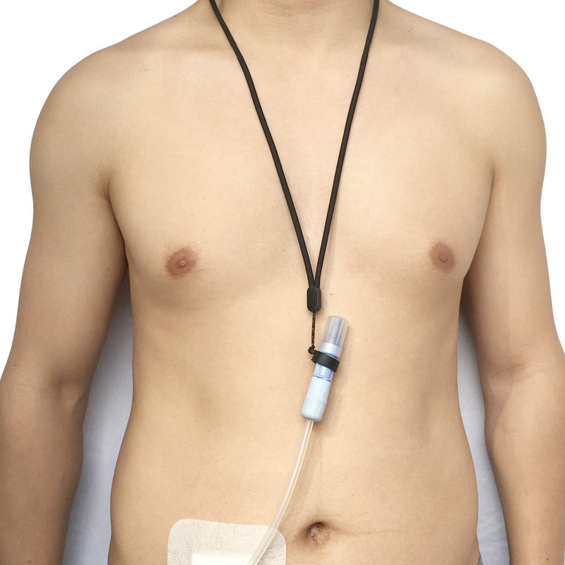 Peritoneal Dialysis Transfer Set Holder Adjustable Length Secure PD Accessories Durable (2PCS Lanyards + 4PCS Silicone Rings)