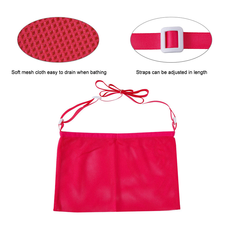 SUCONBE Adjustable Mastectomy Drain Holder Drainage Pouch with Shower Bag for Breast Surgery Mastectomy Breast Reduction Augmentation Post-Surgery Recovery Support Patient Care Kit (Rose red)