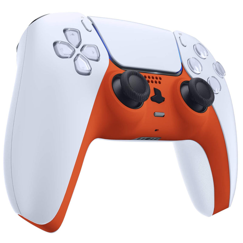 eXtremeRate Orange Decorative Trim Shell for PS5 Controller, Soft Touch DIY Replacement Clip Shell, Custom Plates Cover for Playstation 5 Controller w/Accent Rings - Controller NOT Included