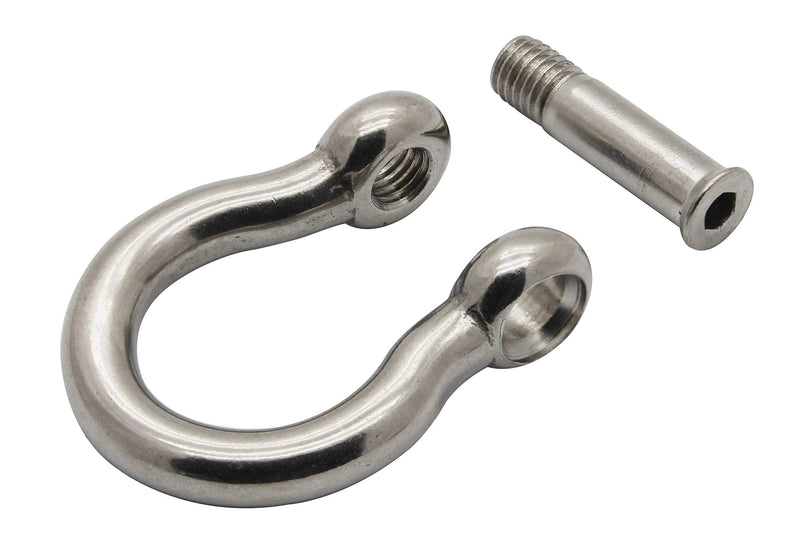 Extreme Max 3006.8408.2 BoatTector Stainless Steel Bow Shackle with No-Snag Pin - 5/16", 2-Pack 5/16"