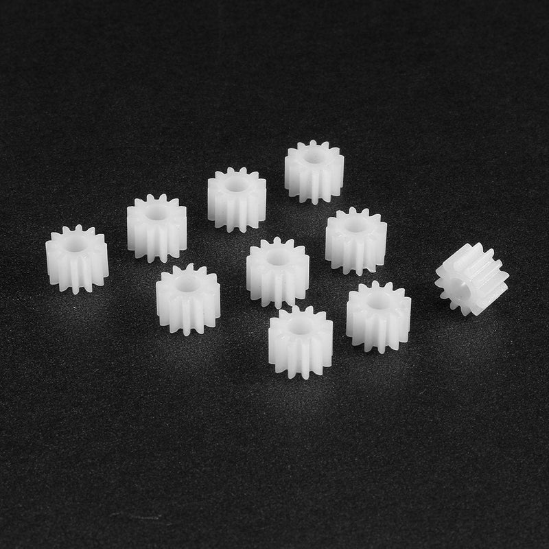 uxcell 10pcs Plastic Gears 12 Teeth Model 123A Reduction Gear Plastic Worm Gears for RC Car Robot Motor