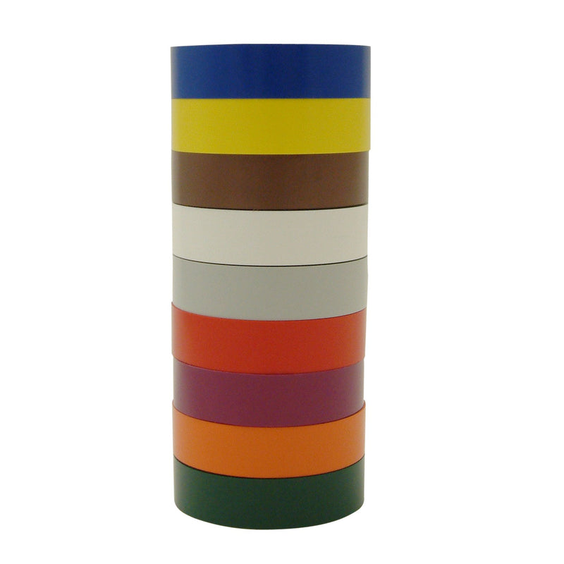 3M Scotch Vinyl Color Coding Electrical Tape 35, 1/2" x 20', Multi-Color