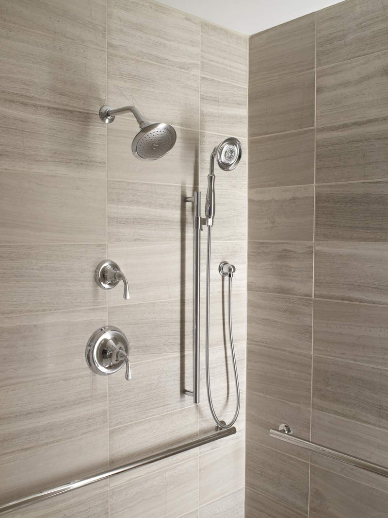 KOHLER K-10282-AK-CP Forte 2.5 GPM Single-Function Wall-Mount Showerhead With Katalyst Spray, Polished Chrome