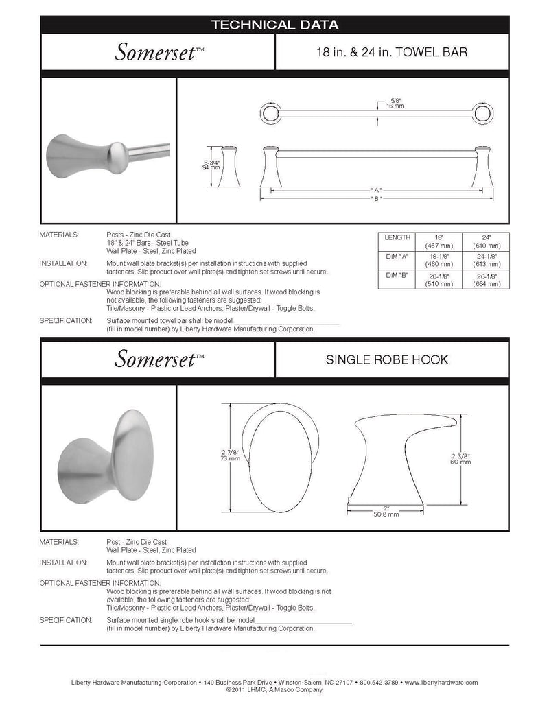 Franklin Brass Somerset Towel Hook, Brushed Nickel, Bathroom Accessories, 139571