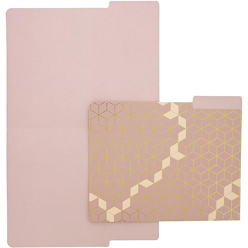 Geometric Decorative File Folders with 1/3 Cut Tab (11.5 x 9.5 In, 12 Pack)