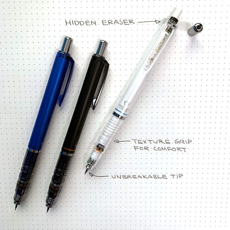 Zebra Pen DelGuard Mechanical Pencil HB#2 Lead Refills, 0.5mm, Fine Point, 1 Tube (Contains 12 Pcs Lead)