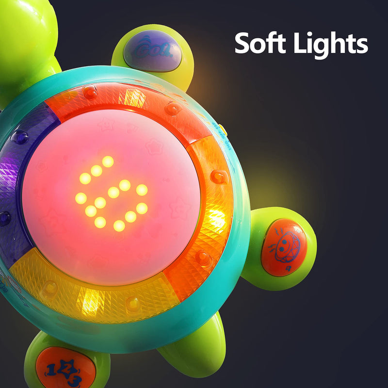 Musical Turtle Toy, English Spanish Learning, Electronic Toys W/ Lights and Sounds, Early Educational Development Birthday Gift 6 7 8 9 10 11 12 Months, 1 2 Year Olds Baby Infants Toddlers Boys Girls