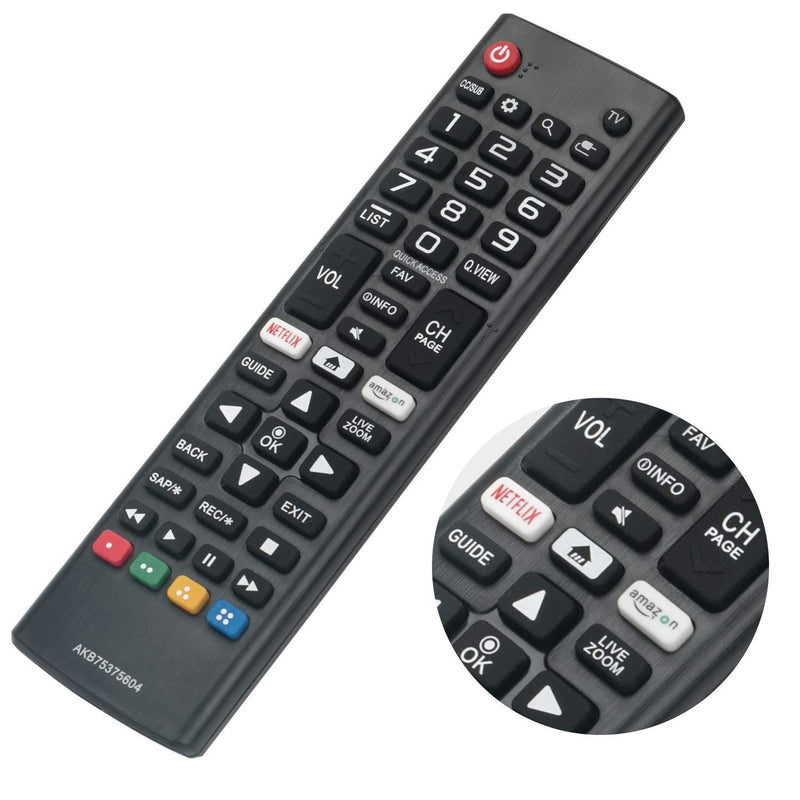 New AKB75375604 Replaced Remote fit for LG Smart TV 43UK6090PUA 49UK6090PUA 50UK6090PUA 55UK6090PUA 60UK6090 65UK6090PUA 70UK6190PUB 75UK6190PUB 43LK5700PUA 49LK5700PUA 32LK610B 24LJ4840-WU
