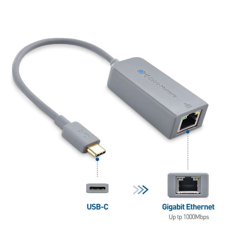 [Works with Chromebook Certified] Cable Matters USB C to Gigabit Ethernet Adapter