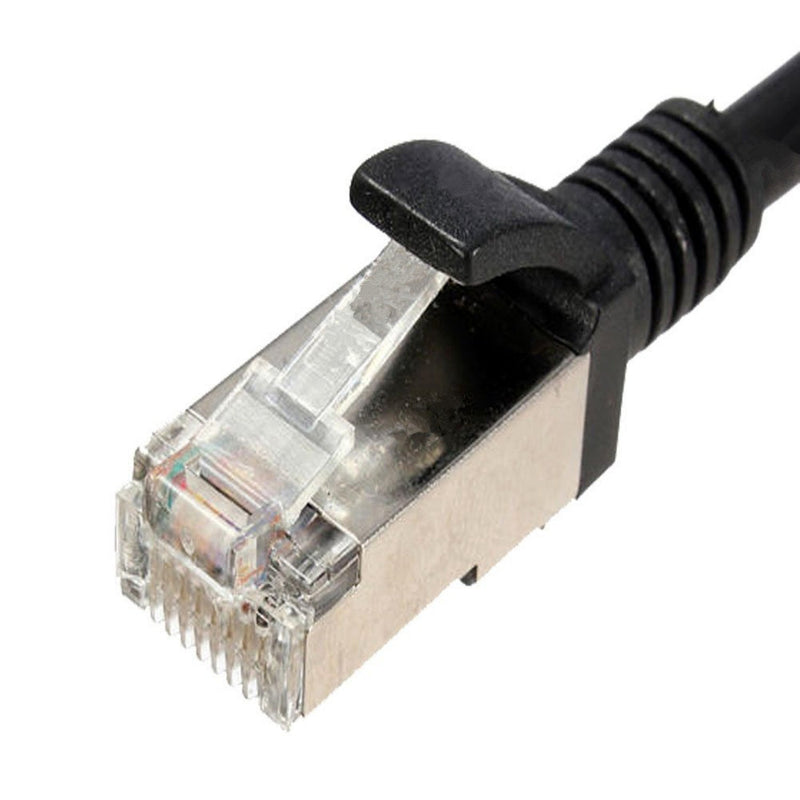 Ethernet Extension Cable, ANRANK EC45030AK RJ45 Male to Female Ethernet LAN Network Extension Cable Black - 1FT/0.3M