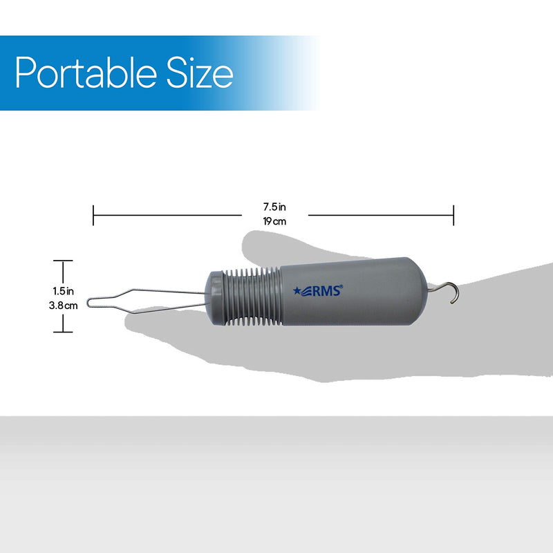 RMS Button Hook with Zipper Pull - Button Assist Device with Comfort & Wide Grip, Shirt & Coat Buttoning Aid Ideal for Limited Dexterity Caused by Arthritis (Grey)