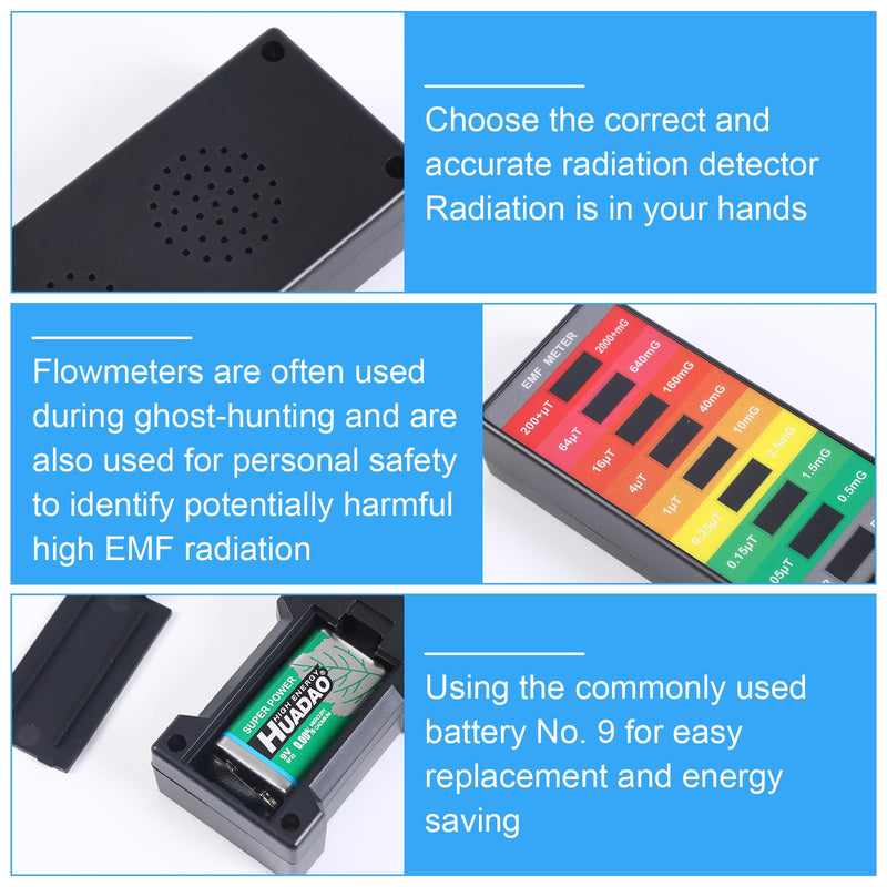 Nizirioo K3 EMF Meter Magnetic Field Detector: Magnetic Field Anti Radiation Test Device Detector, Ghost Hunting Paranormal Equipment Tester for Testing Outdoor, Office Portable Magnetic Field Radiation, with Battery