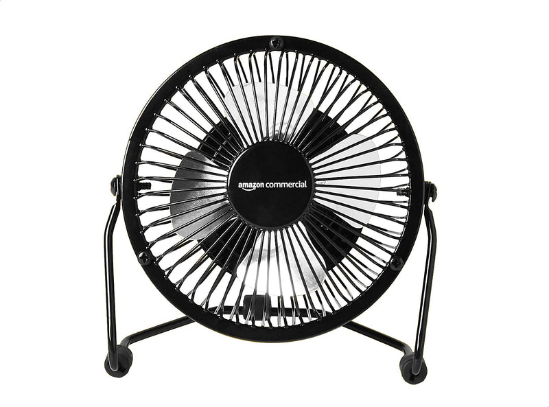 AmazonCommercial 4-Inch Table Fan with Power Adapter and USB Cable 4"