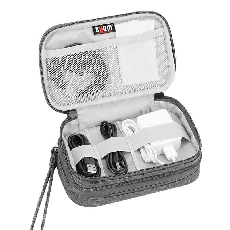 BUBM Double Compartment Storage Case Compatible with 3DS/3DS XL/New 2DS XL, Protective Carrying Bag, Portable Travel Organizer Case Compatible with 3DS/3DS XL/New 2DS XL and Accessories,Gray gray