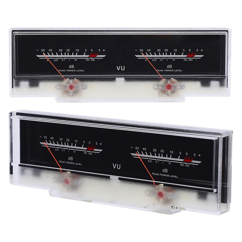 Power Amplifier DB Meter, VU Meter with 3Pcs White LED Backlight, Sound Audio Level Tester with Vertical Working Direction