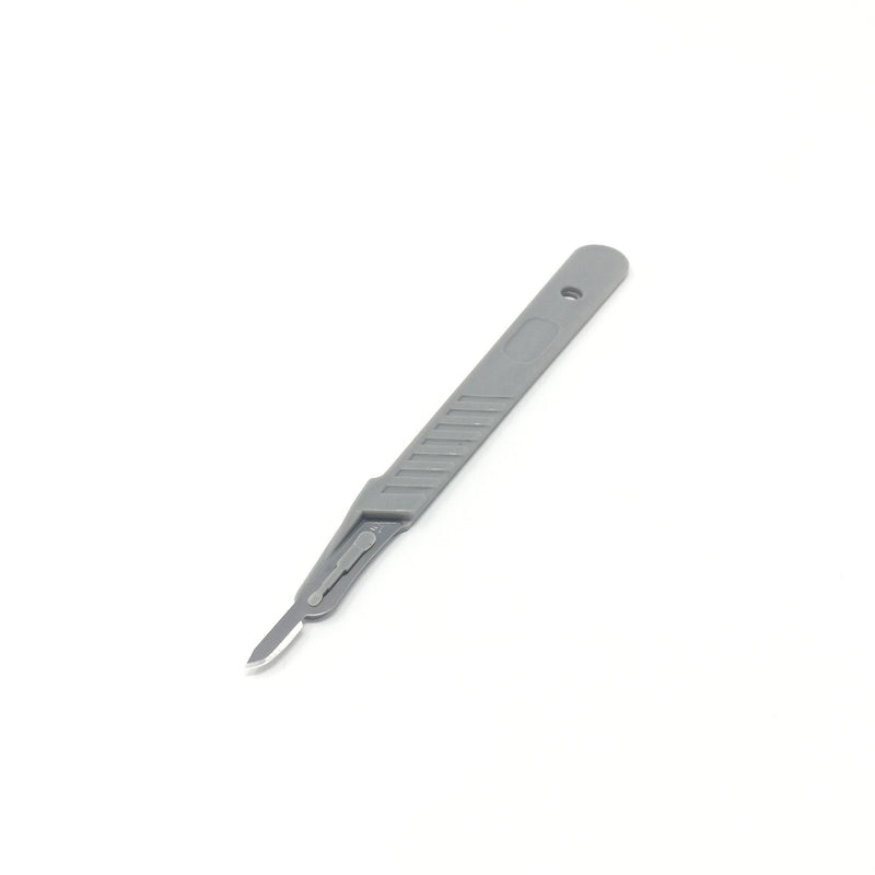 Cynamed Disposable Scalpels No. 15 with Plastic Handle, High Carbon Steel, Individually Foil Wrapped, Sterile, Box of 10 No.15