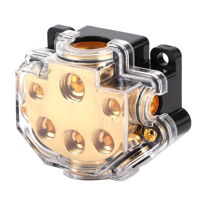 aqxreight - Ground Cable Splitter Block, Power Distribution Block 1 in 5 Ways Out Ground Cable Splitter Distributor for Auto Car Boat