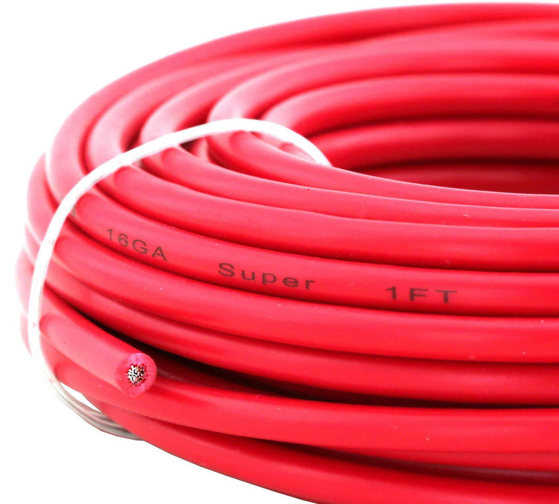 GS Power 14 AWG (True American Wire Gauge) CCA Copper Clad Aluminum Primary Wire 25 ft Red & 25 ft Black. For Car Audio Speaker Amplifier Remote Trailer Harness wiring (Also Available in 16 & 18 Ga) 25' Red & Black