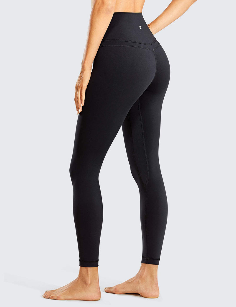 CRZ YOGA Women's Naked Feeling Yoga Pants 25 Inches - 7/8 High Waisted Camo Workout Leggings Leopard Animal Print XX-Small Black