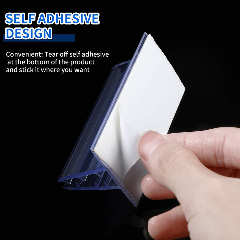 24 Pieces Self Adhesive Sneeze Holder, Acrylic Panels Holder, Sneeze Bracket Mouth, Acrylic Stands, Glass Stands, 3 x 1.6 Inch (L x H), 0.04 to 0.2 Inch Thick