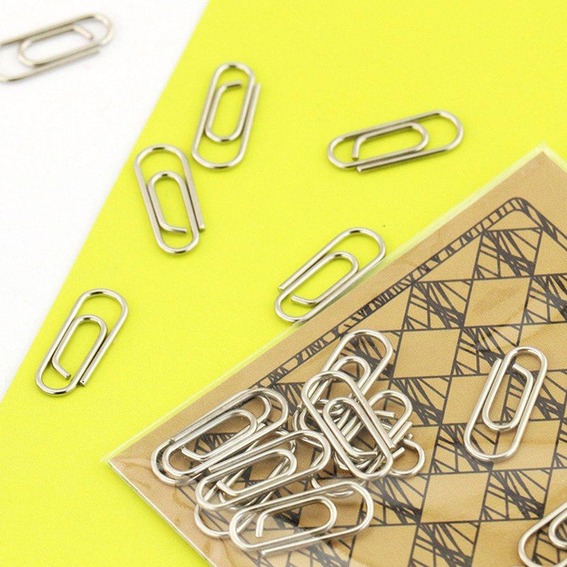 MEI YI TIAN 50 Count Metal Mini Paper Clips 3/5 Inch Nickelage Finishes Steel Paper Clip Silver
