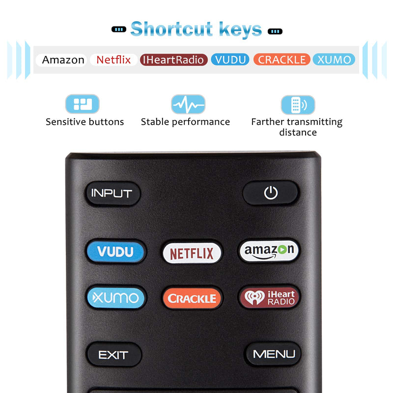 YOSUN XRT136 Universal Remote for Vizio Smart TV Remote,Replacement for Vizio All TV Remote