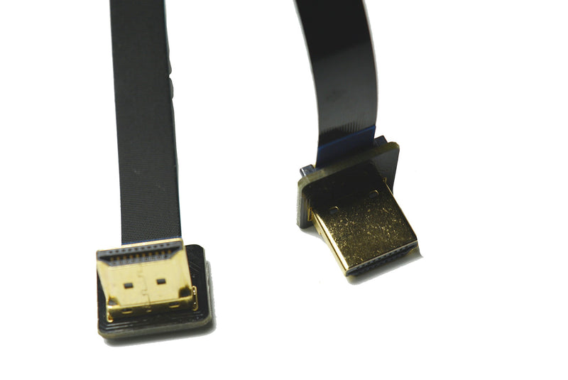 FFC HDMI Flat Slim HDMII FPV HDMI Cable Standard Full Normal Male HDMI Interface 90 Degree to Standard HDMI Full HDMI Normal HDMI 90 Degree for brushless Gimbal rig Drone Gimbal rig dsrl (20CM) 20CM