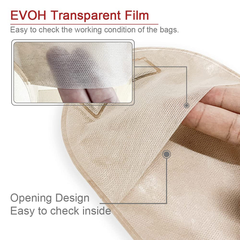 Carbou 20 PCS Colostomy Bags,One Piece Ostomy Bag,Ostomy Supplies with Closure for Ileostomy Stoma Care, Cut-to-Fit 20 Count (Pack of 1)