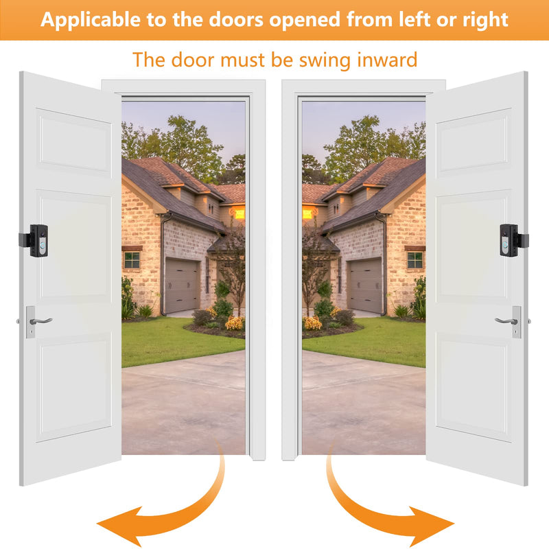 QIBOX Anti-Theft Video Doorbell Mount Compatible with Video Doorbell 4/3/3 Plus/2/1/(2020 Release), Adjustable No-Drill Mounting Bracket Wedge Adapter Holder Accessories for Home Rentals Office Room Black