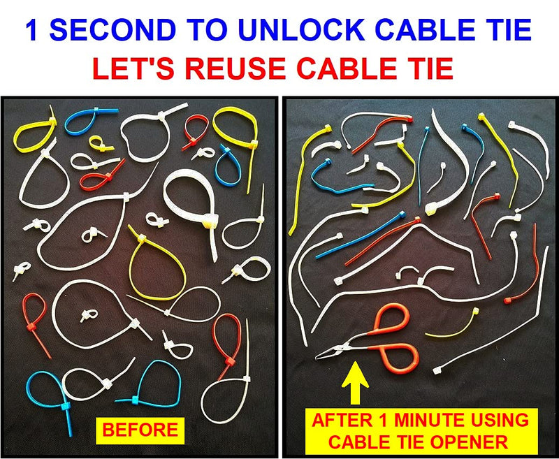 CABLE TIE OPENER | Only 1 SECOND To Unlock Cable Tie | Let's REUSE Zip Tie | Pocket-sized | Stainless Steel