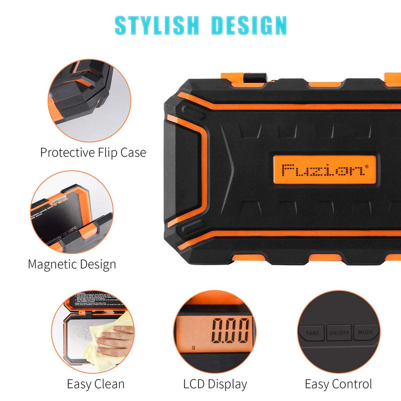 Fuzion Digital Pocket Scale, 200g x 0.01g Jewelry Gram Scale, 6 Units Conversion Mini Scale with LCD Display, Tare Function for Food, Jewelry, Medicine, Coffee ( Battery Included )