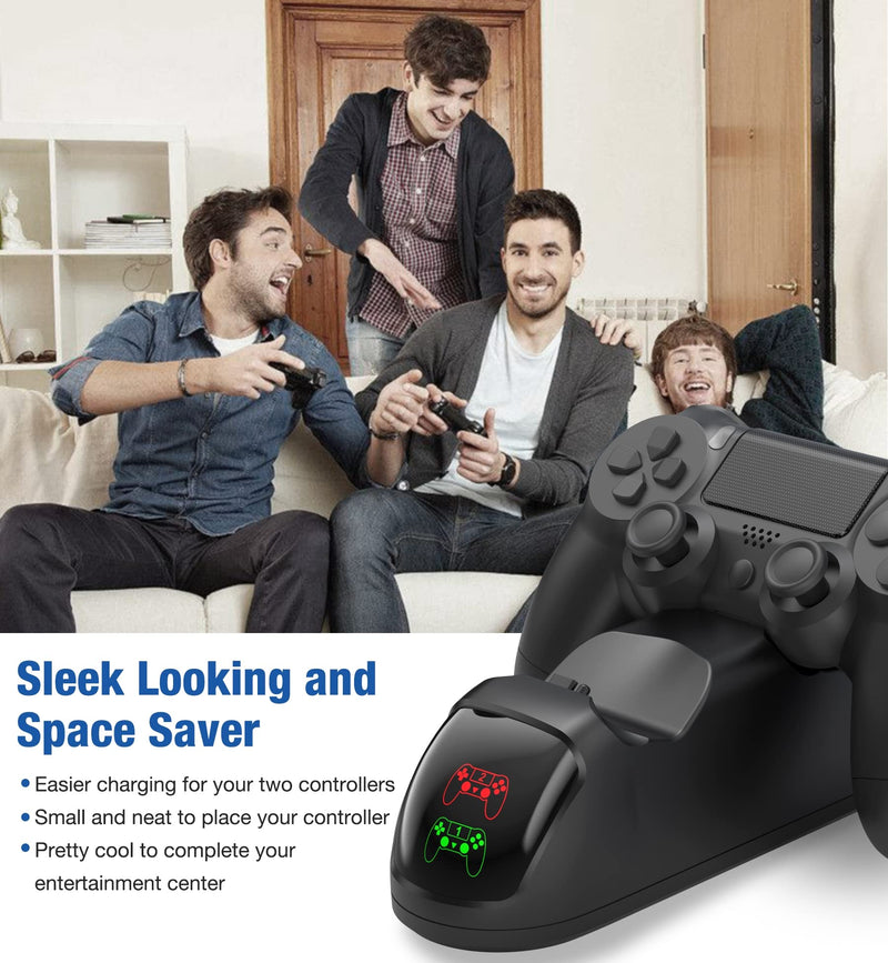 PS4 Controller Charger Dock Station, PS4 Controller Charger Station for Playstation 4 Controller, PS4 Remote Charging Station with Fast-Charging Port, Replacement for Playstation 4 Controller Charger