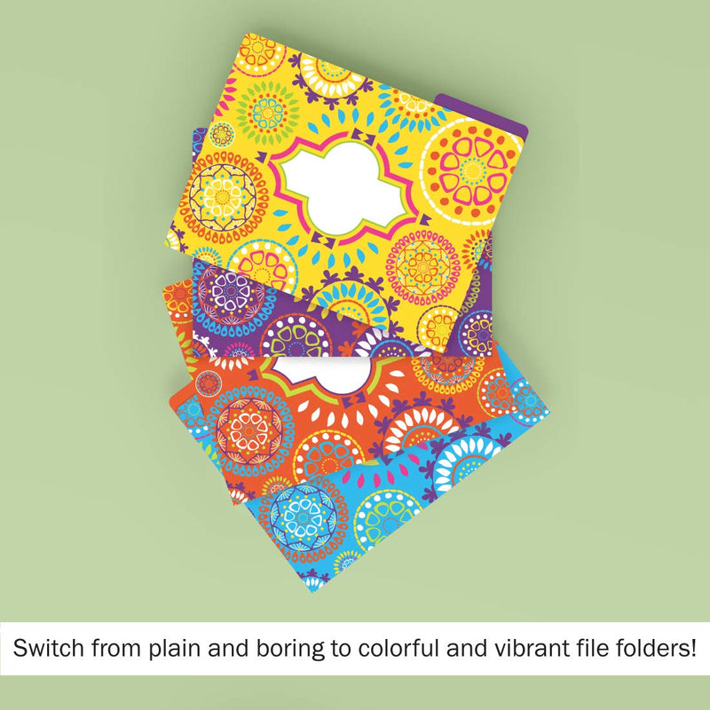 BARKER CREEK Moroccan File Folders, Letter Size, Multiple Designs, Pack of 12