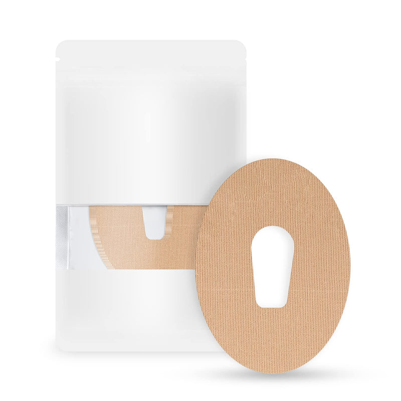MEDMAX CGM Patches for Dexcom G6 (25-Pack), Sweat-Resistant Waterproof Breathable Skin-Friendly Latex Free Adhesive Patches, Durable Pre-Cut CGM G6 Sensor Patches (Tan) Tan