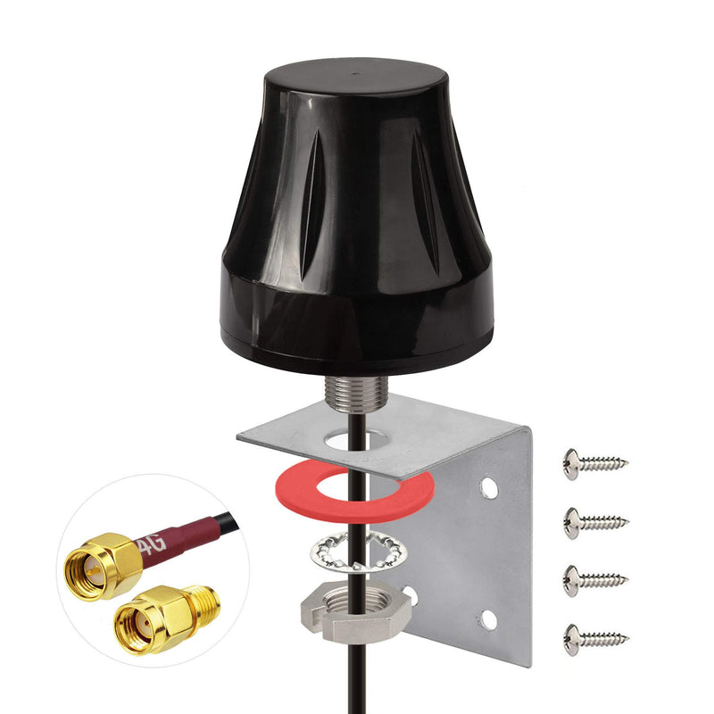 Bingfu 4G LTE 5dBi SMA Male Antenna Outdoor Fixed Bracket Wall Mount Waterproof Antenna 4G LTE Wireless CPE Router Hotspot Cellular Gateway Trail Camera Game Camera Vehicle Outdoor Security Camera 4G Antenna