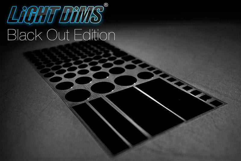 LIGHT DIMS Black Out Edition - Light Blocking LED Covers Routers, Electronics and Appliances and More. Blocks 100% of Light, in Retail Packaging.