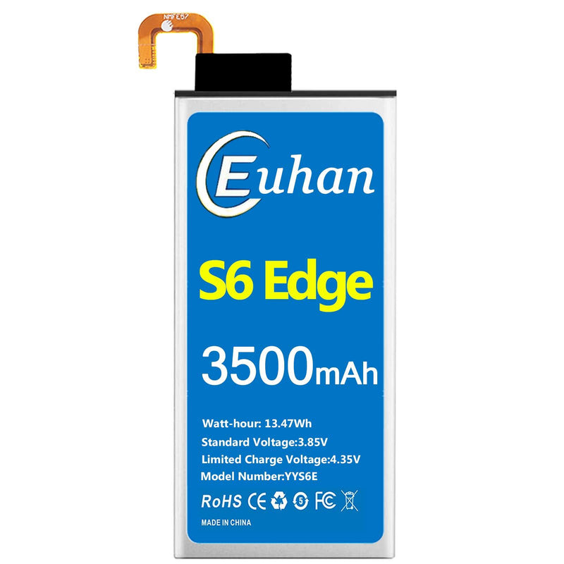 Galaxy S6 Edge Battery, [Upgraded] Euhan 3500mAh Li-Polymer EB-BG925ABE Replacement Battery for Samsung Galaxy S6 Edge SM-G925 G925V G925T G925A G925P G925F with Repair Tools Kit [24 Month Service]