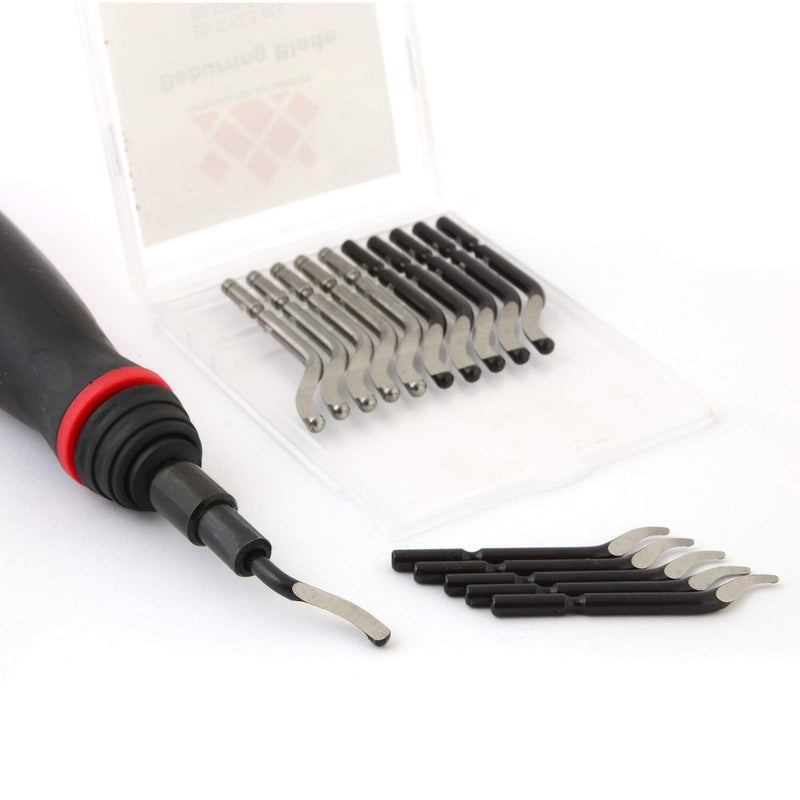 AFA Tooling Long Reach Deburring Tool with 15 High-Speed Steel Rotary Burr Removal Blades Tool+15blades