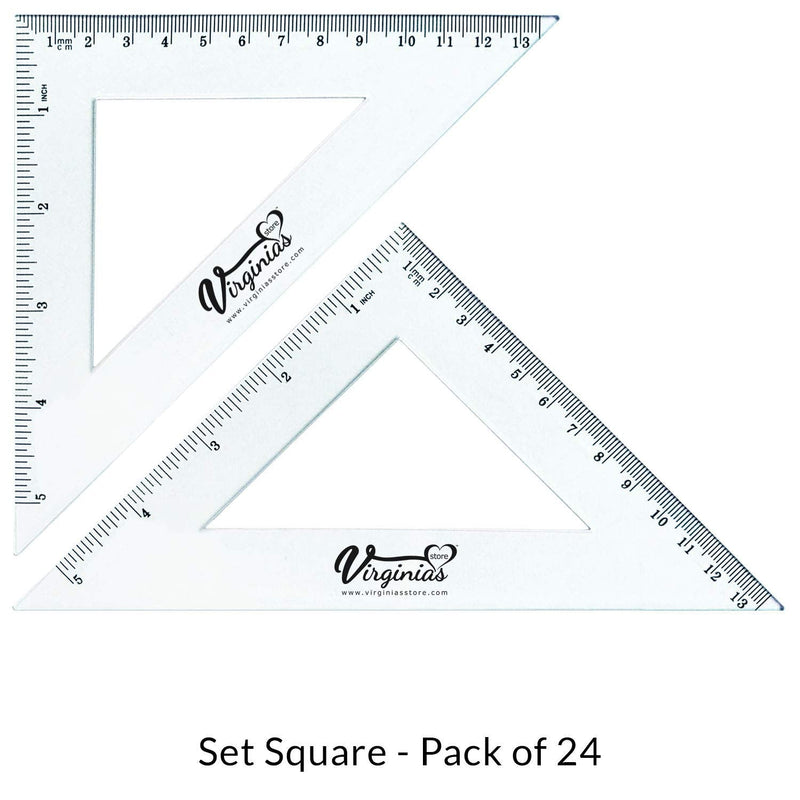 Pack of 24, 90° Set-Squares, 5 inch/ 13cm