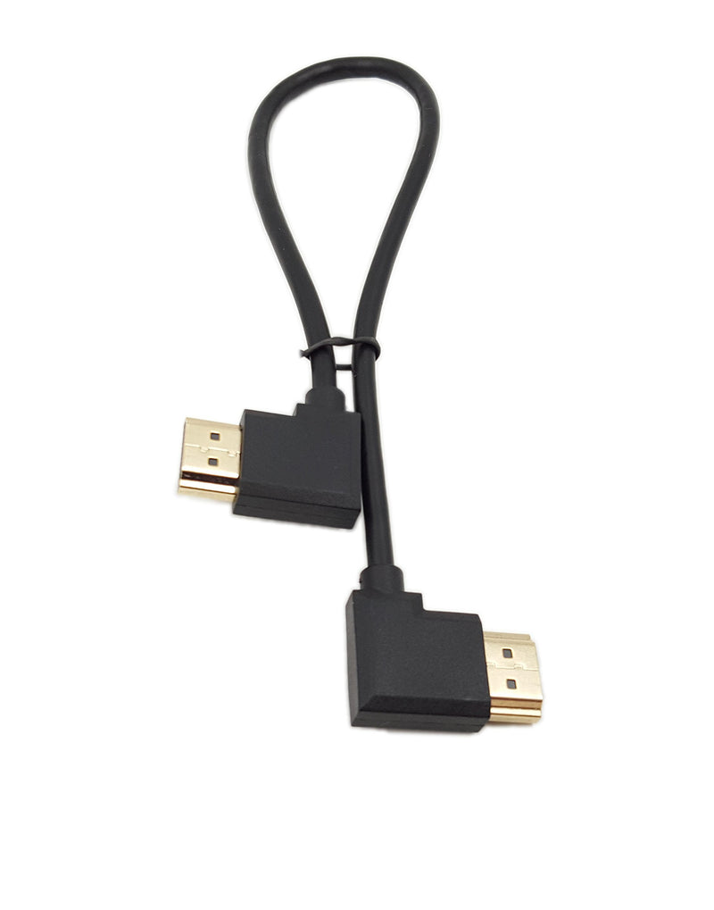 SinLoon Gold Plated High Speed 90 Angle Right HDMI Male to Left HDMI Male Adapter Cable Supports Ethernet, 3D and Audio Return (0.3M R-L)