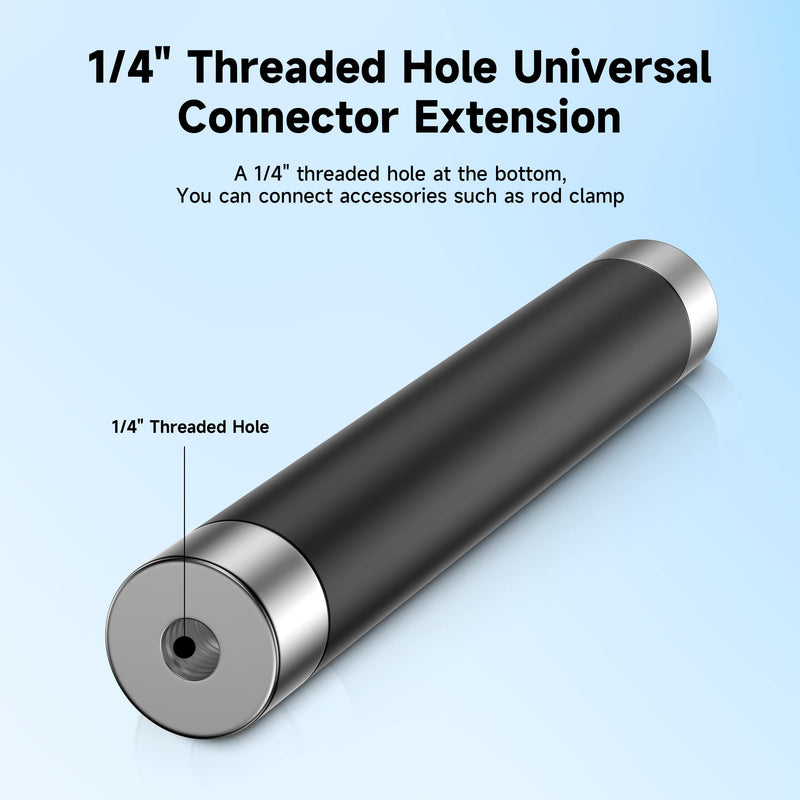 MARTVSEN 15cm Aluminum Extension Rod, 1/4” Universal Connector Extension Accessory