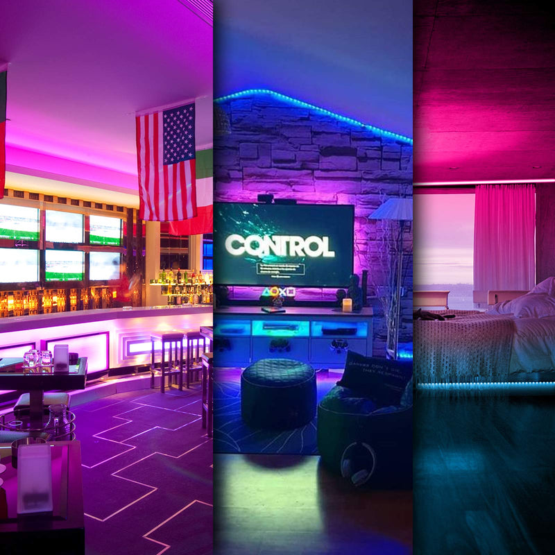 DAYBETTER Led Strip Lights 100ft (2 Rolls of 50ft) Smart Light Strips with App Control Remote, 5050 RGB Led Lights for Bedroom, Music Sync Color Changing Lights for Room Party Multicolor 100.0 Feet