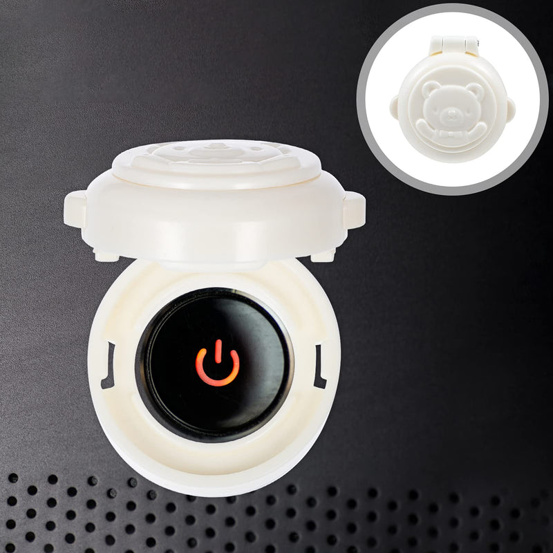DOITOOL Children Safety Button Security Lock, 4Pcs Child Proof Car Washing Machine Computer Key Start Protection Cover, Baby Safety Prevent Pressing Device for Stove Refrigerator Washer (White)