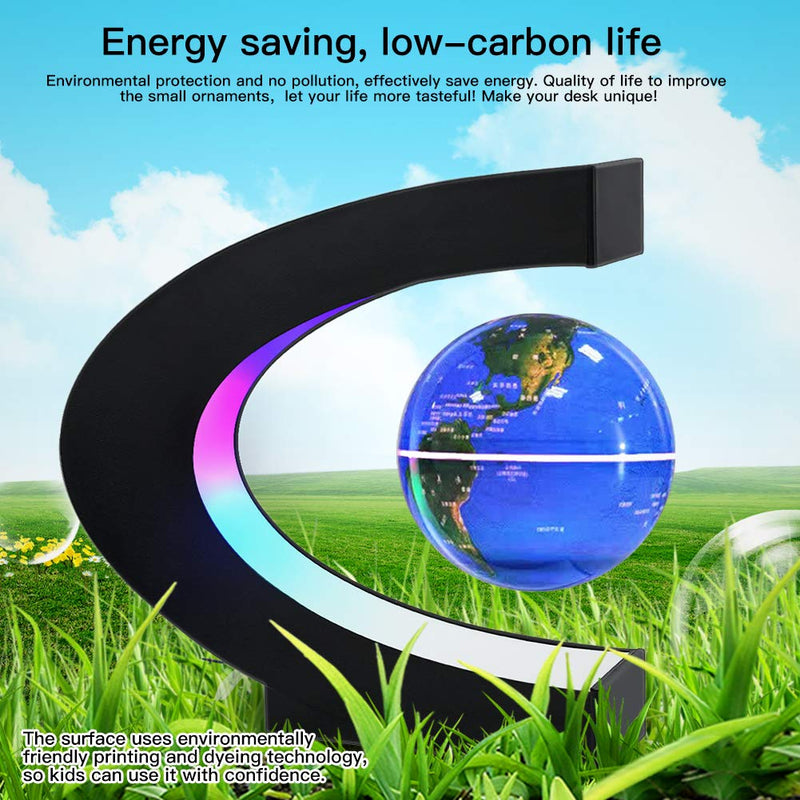 Magnetic Levitation Globe with LED Light, Cool Gadgets Floating Lamp Globe Decor, Cool Tech Gifts for Men/Father/Husband/Boyfriend/Kids/Boss, Great Technology gifts idea (Blue) Blue