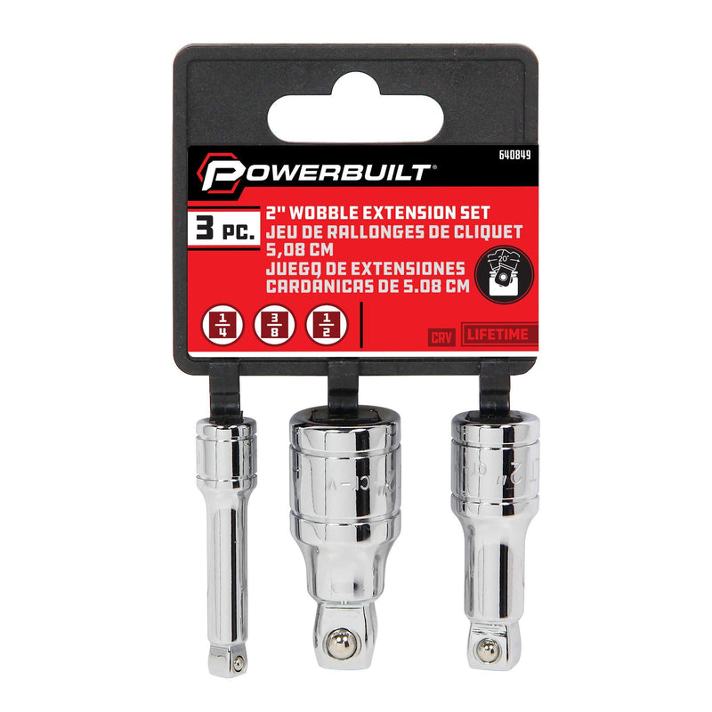 Alltrade 1/2" Dr. Wobble Extension Set 1/4",3/8",1/2"Dr.