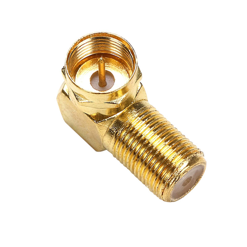 TLS.Eagle F Type Right Angle 90 Degree Male to Female Cable Connector Coax Adapter Pack of 5