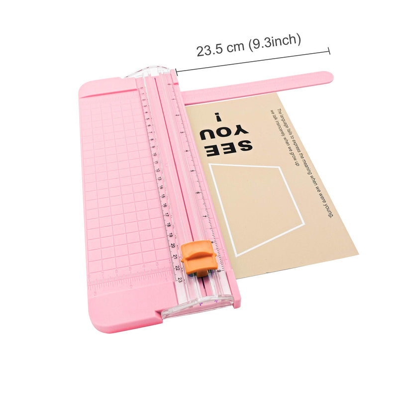 Paper Cutter with a Replacement Cutting Blade, A5 Size, White, 1pack Pink