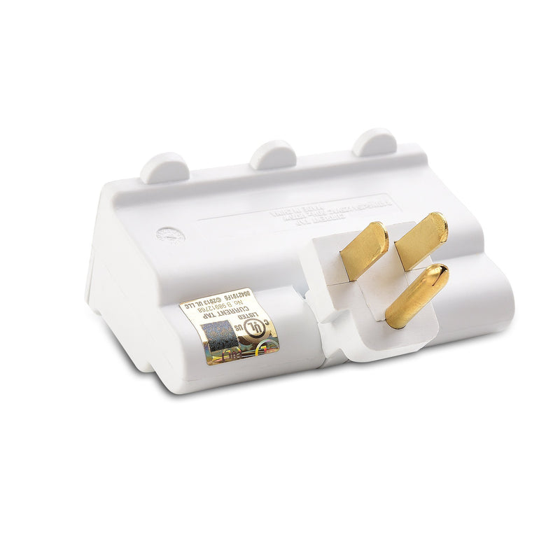 [UL Listed] Cable Matters (2-Pack) 3-Outlet Grounded 180 Degree Swivel Wall Tap, Swivel Outlet
