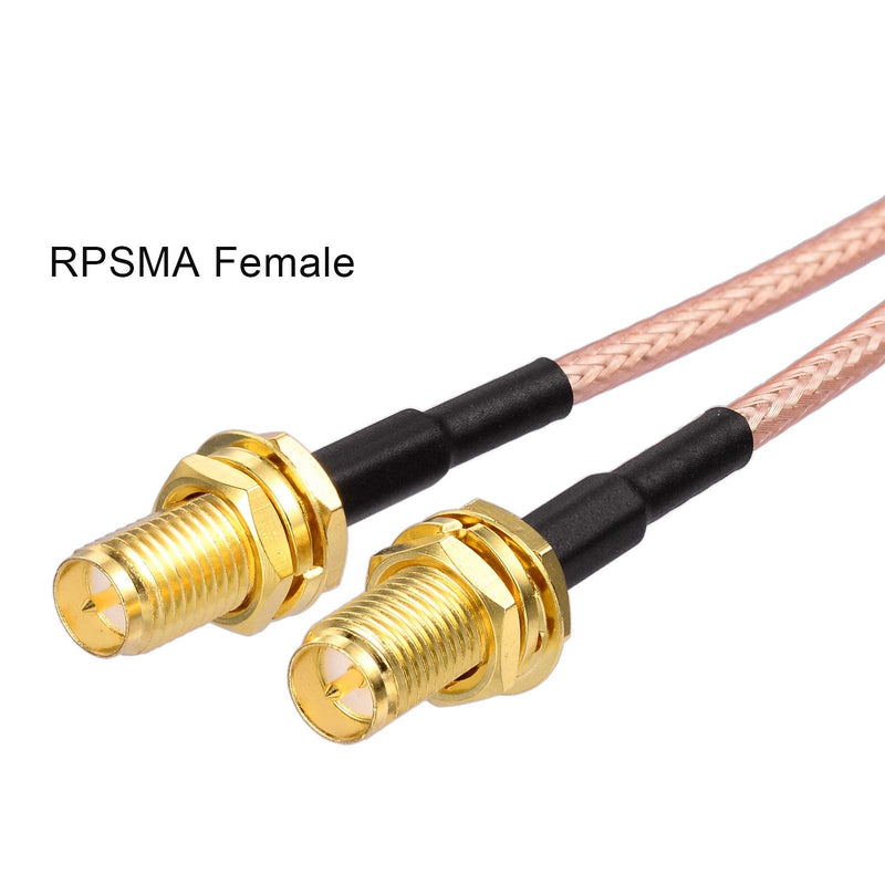 SUPERBAT RPSMA Coax Splitter Cable RP-SMA Plug to Dual RP-SMA Bulkhead Jack Cable 50ohm 6" for WiFi Antenna Router Security IP Camera Monitor Mini PCIE Card etc. RPSMA male to Dual female